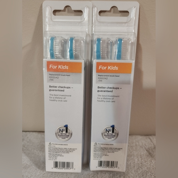 Philips Sonicare Kids Brush Heads 2 Packages NEW SEALED - Picture 2 of 2